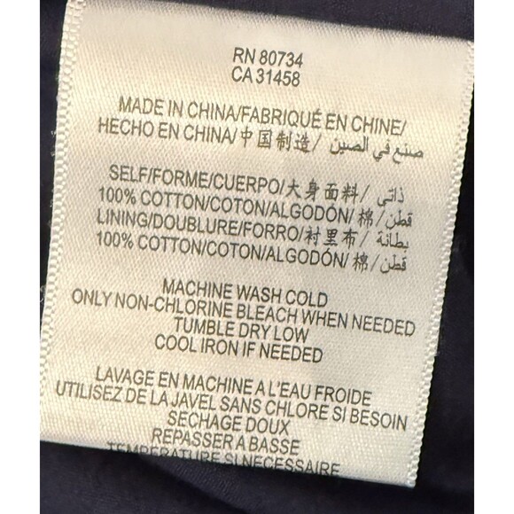 BCBGeneration Skirt Women’s Small Chambray Cotton Mini Skirt Ruffle Hem Zip Back - Picture 6 of 6